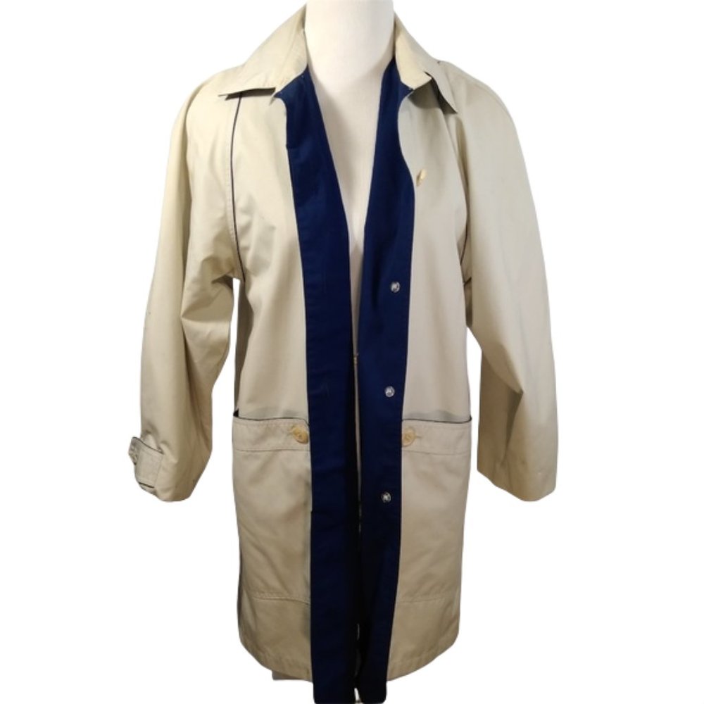 AMANDA SMITH Women Cream Long Light Coat Size 10